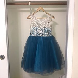 cute blue dress.